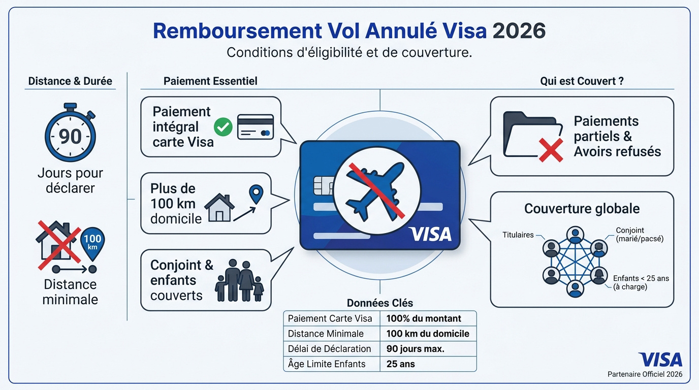 Vol annulé : comment activer l'assurance de votre carte Visa ? 11 Voyageur consultant ses droits au remboursement de vol avec sa carte Visa dans un aéroport