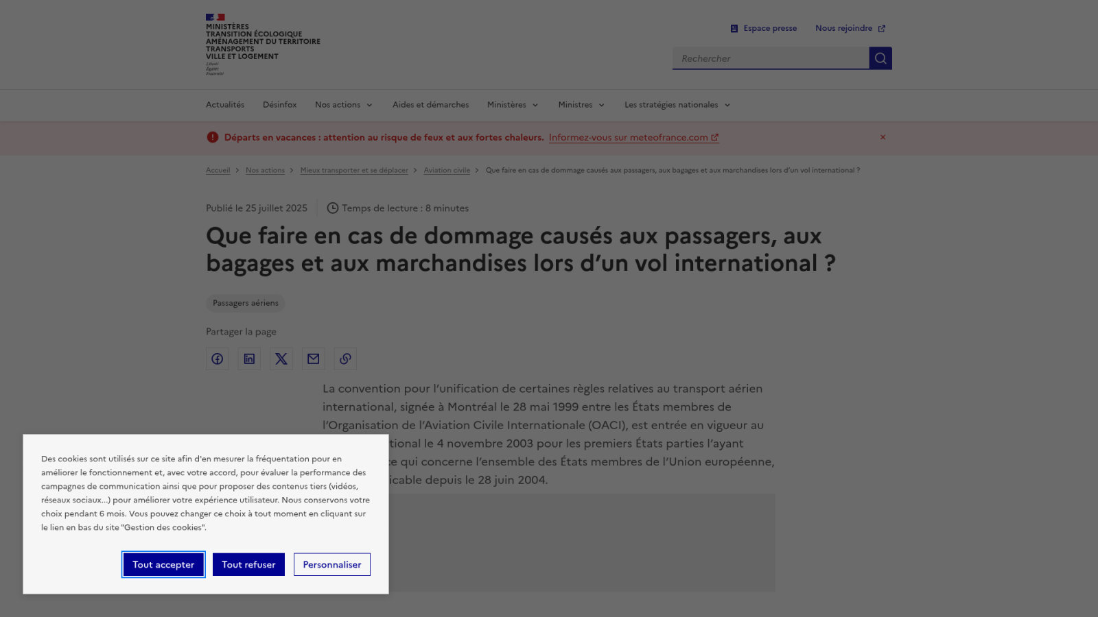 Conventions internationales et délais légaux de réclamation