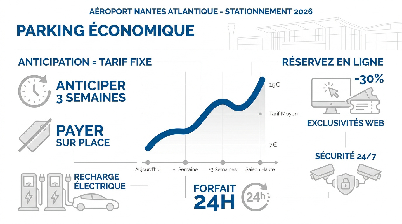 Parking économique aéroport de Nantes Atlantique en 2026