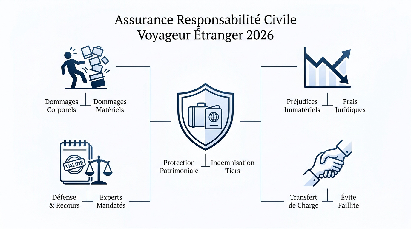 Protection et indemnisation via l'assurance responsabilité civile voyageur étranger en 2026