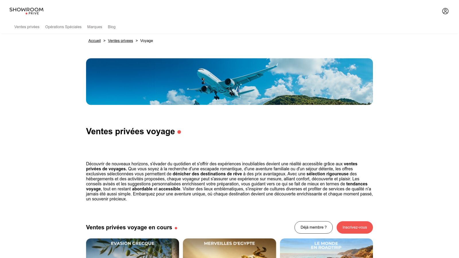 Showroomprivé Voyage : le challenger du rapport qualité-prix