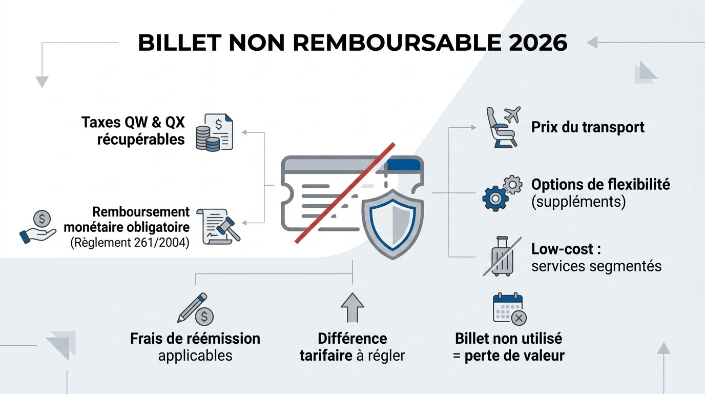 Obtenir un remboursement sur un billet non remboursable 9 Passager consultant les conditions d'un billet non remboursable