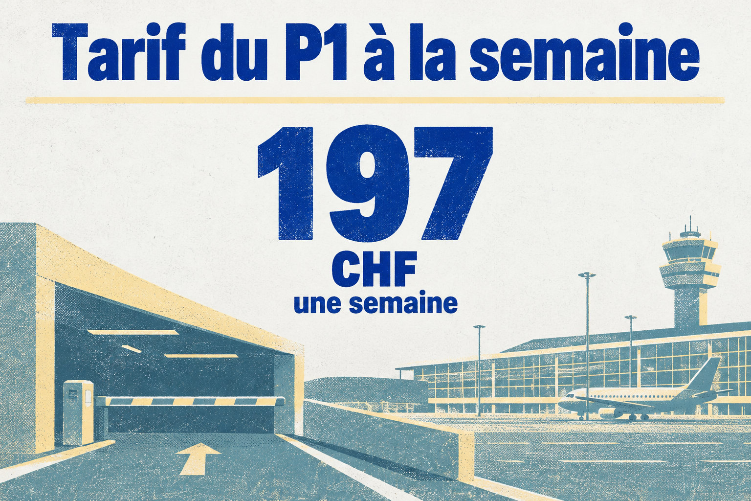 Astuces pour trouver un parking pas cher à l'aéroport de Genève 7 Une semaine de stationnement au P1 coûte 197 CHF.